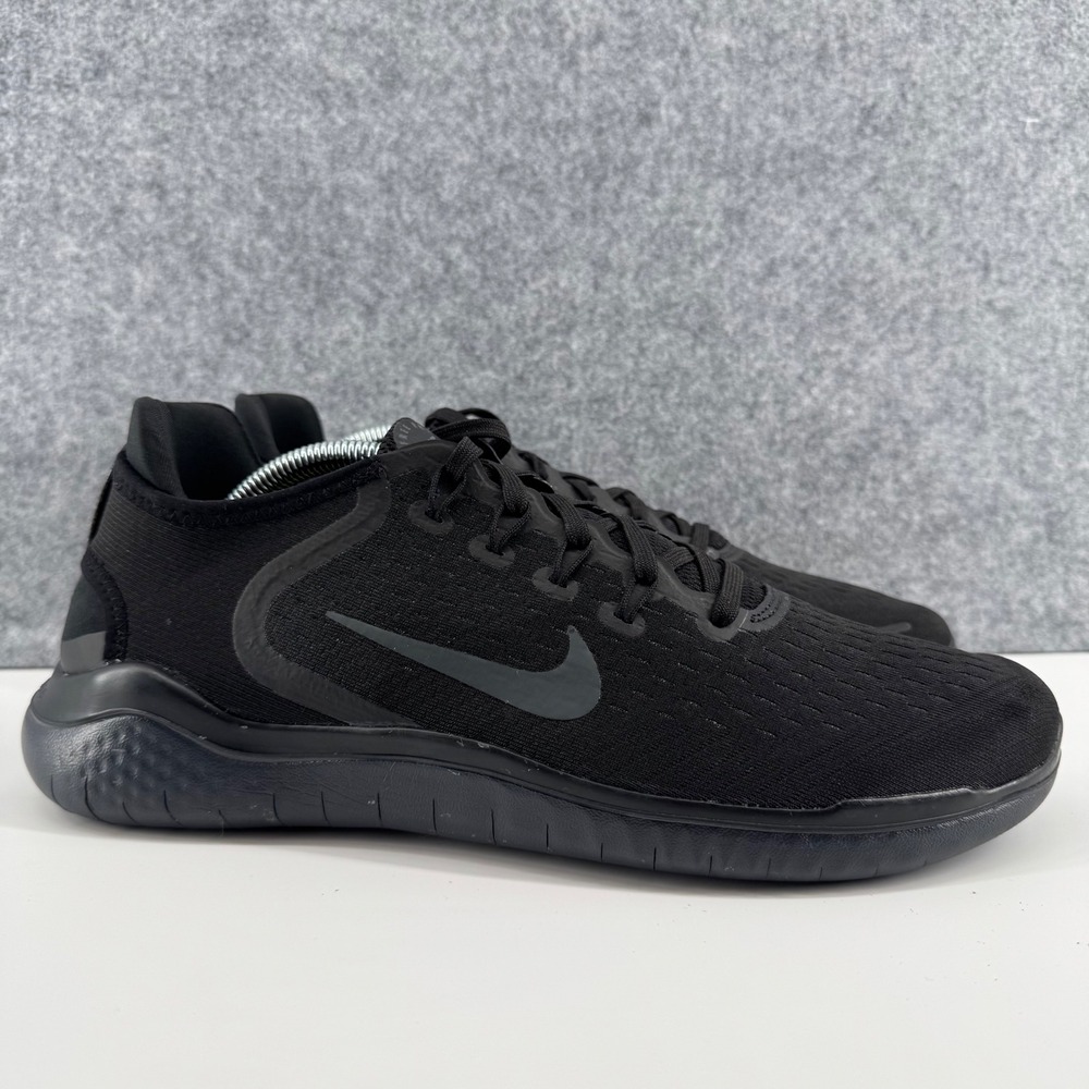 Nike Free RN 2018 Running Shoes Mens 10.5 Black 942836-002 Lightweight Training